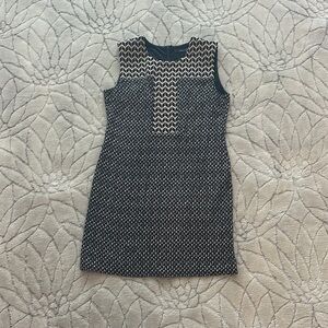 THML Black and White Patterned Midi Dress